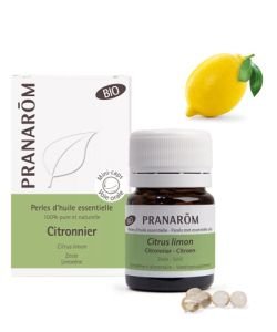 Citronnier - Perles d'huile essentielle BIO, 60 perles